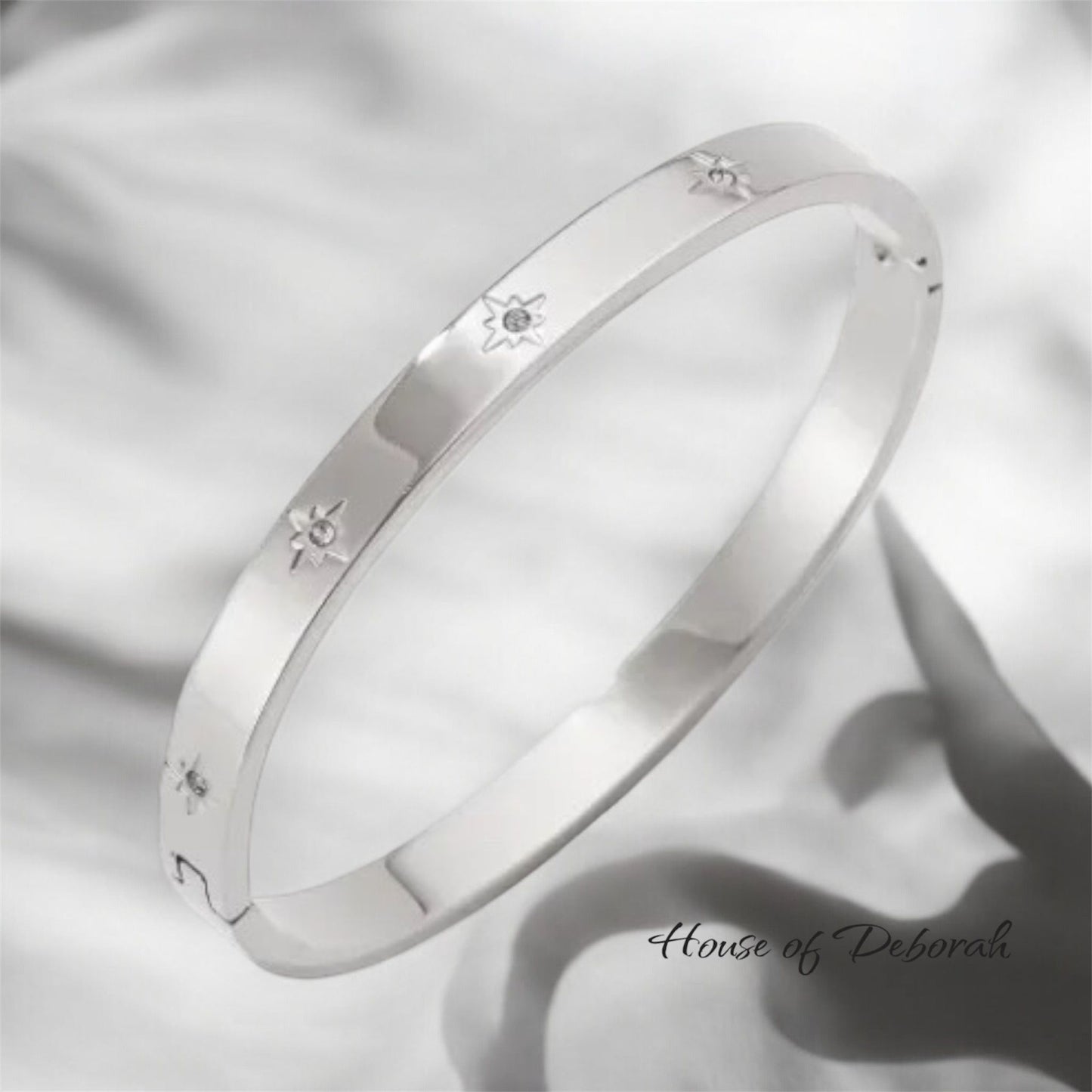ELEGANT STAR 18K STAINLESS STEEL BANGLE BRACELET