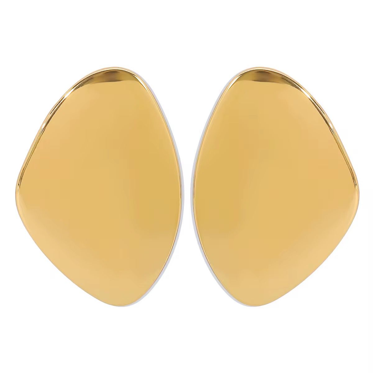 Flare Shield Earrings - Gold