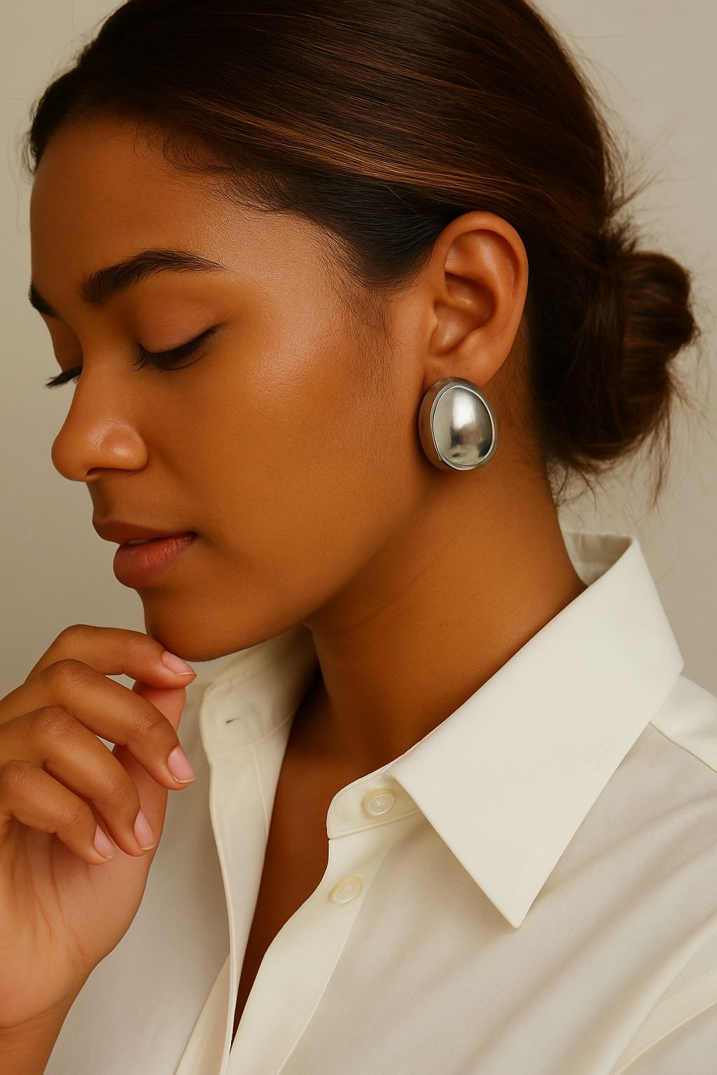 Lunar Blaze Earrings - Silver