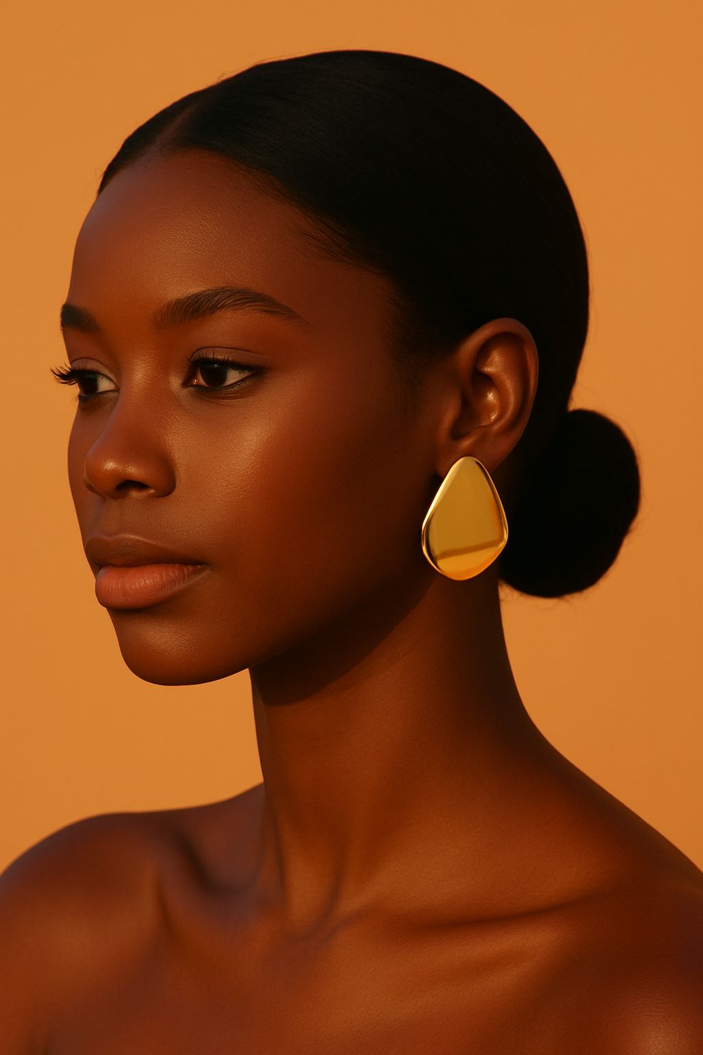 Flare Shield Earrings - Gold
