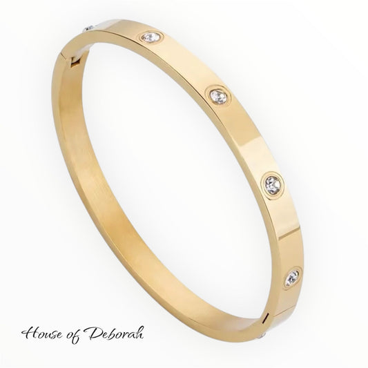 GOLDEN GRACE 18K GOLD PLATED SCREW BRACELET