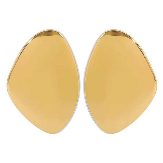 Flare Shield Earrings - Gold